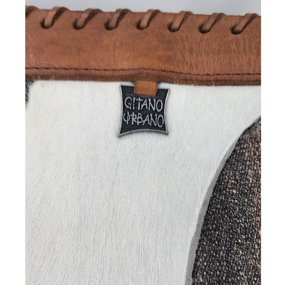 Gitano Urbano Collection Tote Purse Calf Hair Handmade Leather Brown - Picture 8 of 12